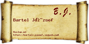 Bartel József névjegykártya