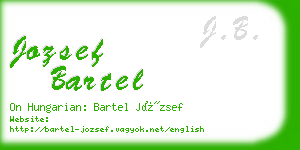 jozsef bartel business card